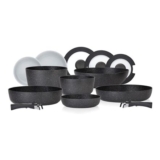 Tower Freedom 13-Piece Detachable Handles Cookware Set Stackable Black