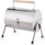 Tower Portable Barrel Grill with Wooden Carry Handle, Compact Design, Safety Locking Mechanism, Stainless Steel W/Voucher