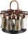 Tower Rotating Spice Rack with 8 Jars, Pre Filled with Spices, Rose Gold, T826020RM