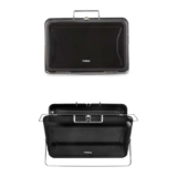 Tower Stealth Portable Charcoal Briefcase BBQ with Carry Handle, Compact Design, Black, T978516BLK