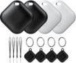 Tracker Tag 4Pcs,Key Finder,Compatible with Apple Find My (iOS Only),Replaceable Battery,IP67 Waterproof,Suitable for Luggage, Bags, Wallets, Backpacks, Keys Tracking Tag