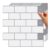 TradeDownCo Peel & Stick Wall Tiles (10 Sheets) Classic White