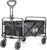 Trail Compact Folding Camping Trolley, Heavy-Duty Festival & Garden Cart with Telescopic Handle & Front Castor Wheels, Removable Water-Resistant 600D Polyester Liner, 75L Capacity, 60kg Max Load