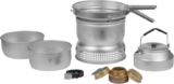 Trangia 25-2 Aluminium Cookset with Kettle and Spirit Burner, Complete Camping Cookware
