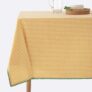 Trattoria Dyed Woven Gingham Pattern Cotton and Linen Tablecloth, 150 x 150cm – Yellow / Blue / Green / Orange