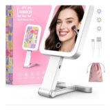 Travel Makeup Mirror with Lights, Rechargeable