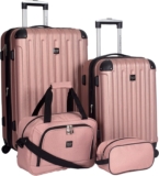 Travelers Club Luggage 28 Inch Travel Tote, Rose Gold, 4 PC Set