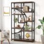 Tribesigns Bookshelf Industrial 5 Tier Etagere Bookcase with code. Sold by Tribesigns Designs Store