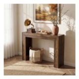 Tribesigns Farmhouse Console Table, 105cm Rustic Wood Entryway, Brown