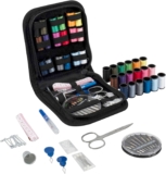 Trimits Travel Sewing Kit – Travel Case Sewing Supplies for Adults, Beginners, DIY, Home, Emergency, Button Repair & Clothing Fixes w/Thread Needles Scissors Tape Buttons & More – 12.5 x 12 x 3cm