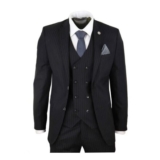 TruClothing 3 Piece Suit Gatsby 1920s Gangster Pinstripe