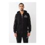 True Religion Rainbow Embro Zip up Hoodie Black