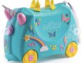 Trunki Una Unicorn 4 Wheel Hard Ride On Suitcase – Turquoise – Free C&C