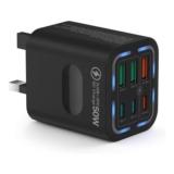 Tupneuf 6-Port USB-C Charger 50W with PD/PPS 30W QC 20W