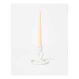 Twisted Loop Cream Ceramic Candle Holder