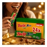 Twix Xtra Chocolate Hazelnut Biscuit Twin Bars 24 X 75g