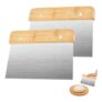 Two-Piece Stainless Steel Bench Scraper with Wood Handle