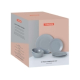 Typhoon Living Grey 12 Piece Stoneware Dinner Set