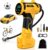 Tyre Inflator Air Compressor – USB Rechargeable Battery Tyre Pump, 22L/min Portable Car Accessories, Digital Cordless Electric Pump with LED Light, 4 Preset Modes for Car/Bike/Motorcycle/Ball
