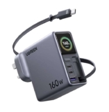 UGREEN Nexode Pro 160W USB C Charger with Retractable Cable, Smart Display – Sold by UGREEN GROUP LIMITED UK / FBA