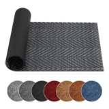 UHOUSEST Non-Slip Washable Indoor/Outdoor Door Mat, Grey, 60x80cm