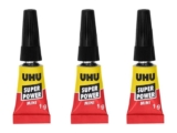 UHU Super Power Minis Glue – 3 Pack / UHU Super Power Gel 4.5g / UHU Super Power Liquid 4.5g