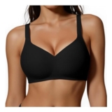 UIMERO 2026 Wireless Seamless Bra Full Coverage No Underwire Black