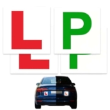 UK Road Legal L & P Plates 4-Pack (2 L 2 P) DVLA Legal 178x178mm Sold by Evelev / FBA