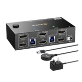USB 3.0 HDMI KVM Switch for 2 Monitors and PCs
