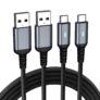 USB C Charger Cable,2Pack 6FT/1.8M USB to USB C Cable Fast Charging Type C Charger for iPhone 16 15 Pro,Samsung Galaxy S24 S23 S22 S21,Note 10 9 8,Google Pixel,LG,Switch ect