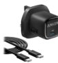 USB-C Charger, Fast Charging 25W with USB-C Cable, Black