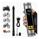 USB-C Rechargeable Mini Bike Pump with 150 PSI, Presta/Schrader Gauge