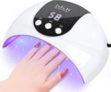 UV Nail Lamp, 54W UV Lamps for Gel Nails Nail UV Lamp Led Nail Lamp with 3 Timer, Auto Sensor, LCD Screen, USB Plug Gel Nail Curing Lamp, Led Gel Nail Lamp Nail Dryer (Off White)