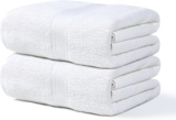 Ultra Jumbo Bath Sheet Towels: 2 Packs 35X70 Cotton 700GSM Luxury Extra Large Bath Towel Set Highly Absorbent Soft Quick Dry Oversized Shower Towels for Adults Hotel Machine Washable (White)