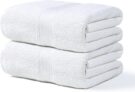 Ultra Jumbo Bath Sheet Towels: 2 Packs 35X70 Cotton 700GSM Luxury Extra Large Bath Towel Set Highly Absorbent Soft Quick Dry Oversized Shower Towels for Adults Hotel Machine Washable (White)