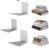 Umbra Conceal, Sturdy Metal Floating Bookshelf for Wall, Silver, Large, Set of 3