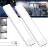 Under Cabinet Kitchen Lights LED – Cupboard Light Motion Sensor Indoor Rechargeable Strip Wireless USB Powered Magneti Battery Operated for Stairs Wardrobe Hallway Garage Bed