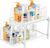 Under Sink Storage 2-Tier Pull-Out Sliding Basket, Cupboard Storage Organiser, Detachable Metal Organizer for Kitchen & Bathroom Cupboard, Space-Saving Storage Solution (White)