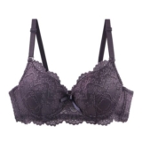 Underwired Lace Balconette Bra, Comfort, plus Size Purple 80B