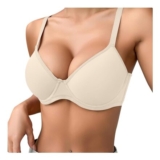 Underwired Push-up Balconette Bra, Beige, 38C