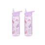 Unicorn Water Bottle 500ml, BPA Free, 2 Pack, Straw Sipper