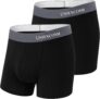 Uniexcosm Mens Boxers Cotton Trunks Multipack, 95% Cotton Boxer Shorts for Men, Soft Breathable Mens Underwear with Elastic Waistband, Black Boxer Briefs