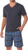 Uniexcosm Mens Pyjamas Set Short Sleeve