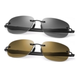Unisex Rimless Bifocal Sunglasses with UV400 and Blue Light Blocking