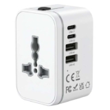 Universal Travel Adapter, International Plug with 2 USB-C and 2 USB Ports, All in One Plug Adaptor Dual Safety Fuses. Sold by PEPPERZ /FBA