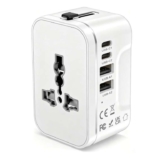 Universal Travel Adapter Worldwide 2 USB C & 2 USB A Ports, UK to Europe Dual 8A Fuses, sold by ZXSHOP FBA