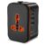 Universal Travel Adapter Worldwide with 2 USB C and 2 USB A Ports EU US UK AUS Black or White W/Voucher SB Pepperz FBA