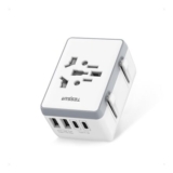 Universal Travel Adapter with 2 USB C and 2 USB A, International Travel Plug