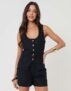 Up To 60% Off Sale On Mens & Women Clothing e.g. Linen Blend Scoop Neck Waistcoat in Black