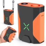 Uplayteck Mini Portable Waist Fan – 1-100 Speeds 36000RPM Strong Airflow, 4500mAh Battery Powered, Max 16H Cooling, Mini Waist/Neck/Handheld Fan for Outdoor Jobsite Camping Travel (Orange)